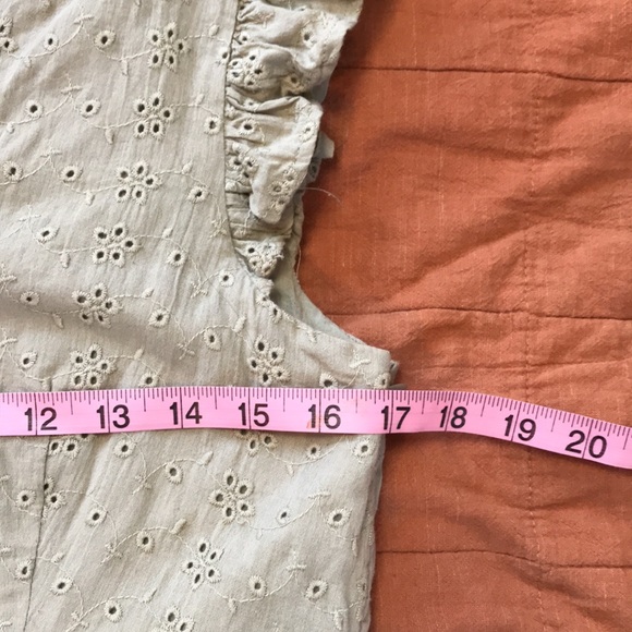 Wishlist apparel | Faded Green Eyelet Peplum Top - Picture 8 of 12